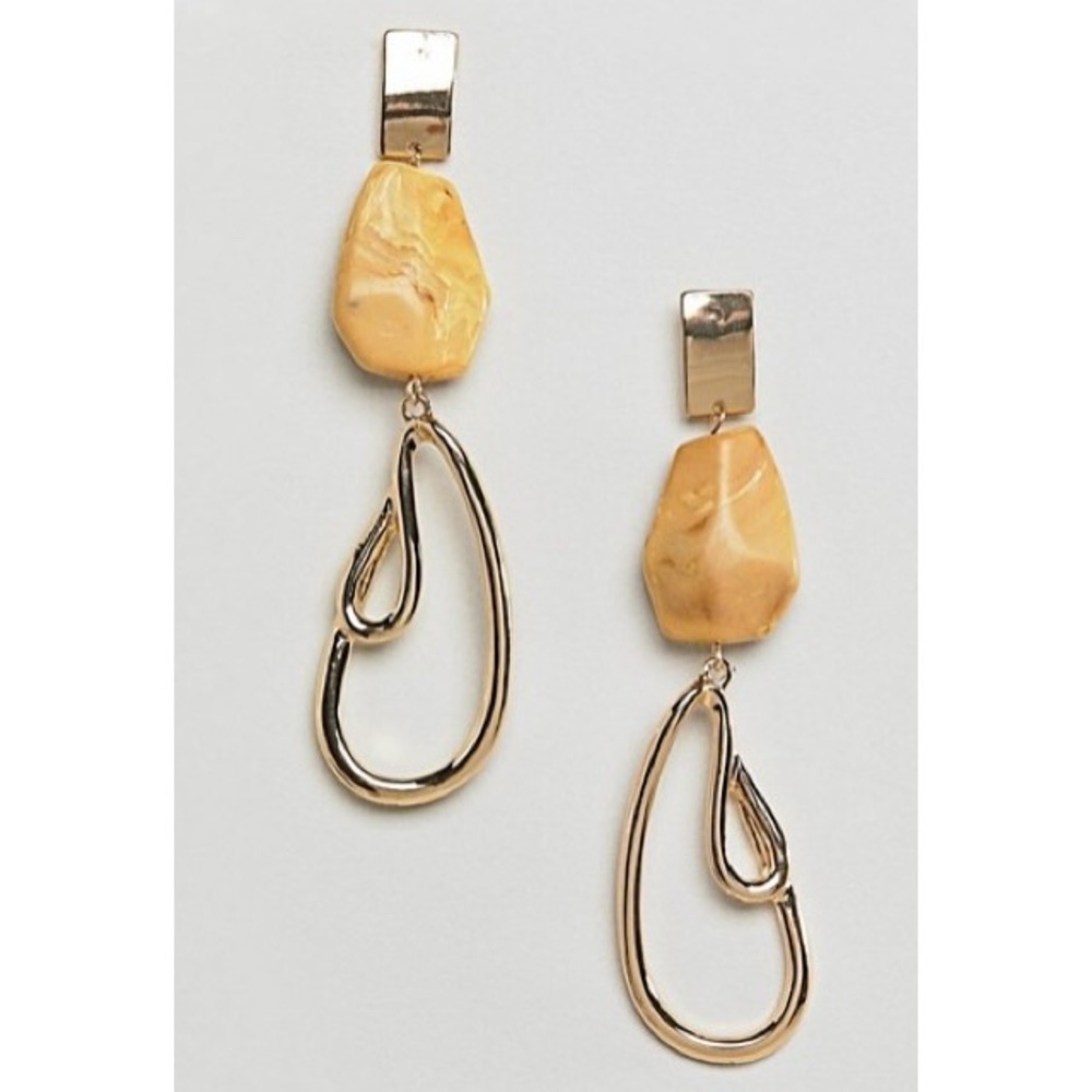ASOS Abstract Metal Drop Earrings